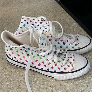 Converse White Multicolor Star Kids Sneakers